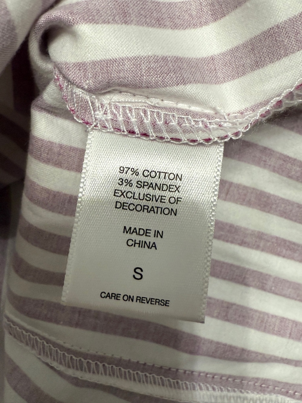 #18) NEW New York & Company Maroon-Red and White Striped Button-Down Shirt - Picture 4 of 5